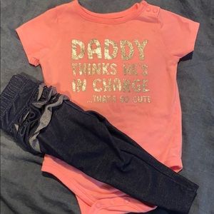 12m garanimals ‘daddy’ outfit